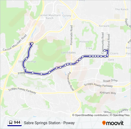 944 Bus Line Map