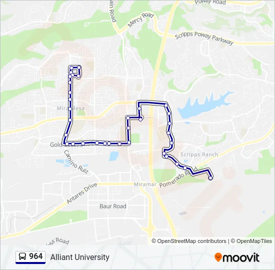 964 Bus Line Map