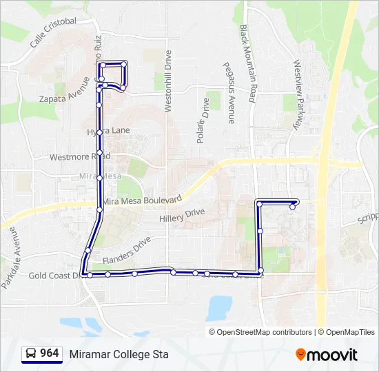 964 Bus Line Map