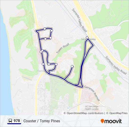 Mapa de 978 de autobús