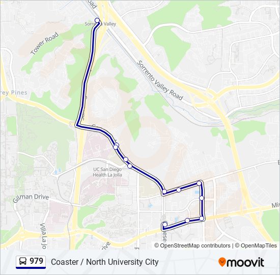 Mapa de 979 de autobús