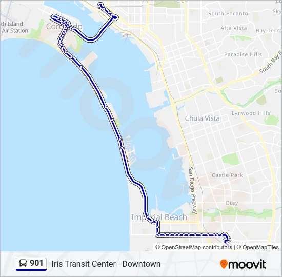 901 Bus Line Map