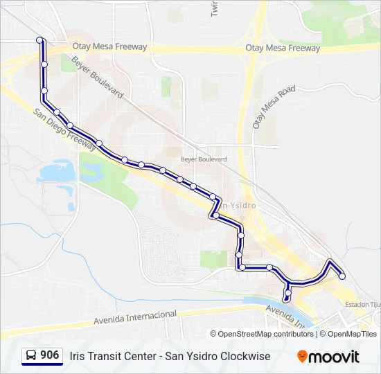 906 Bus Line Map