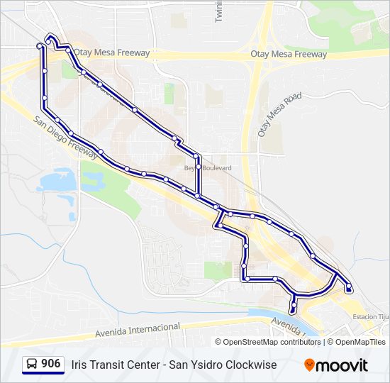 906 bus Line Map