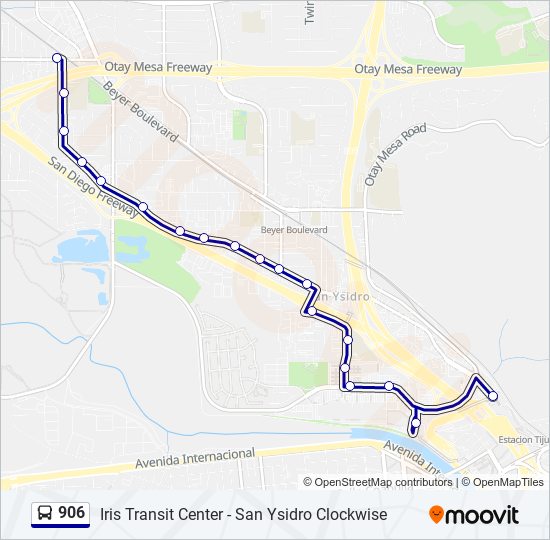 906 bus Line Map