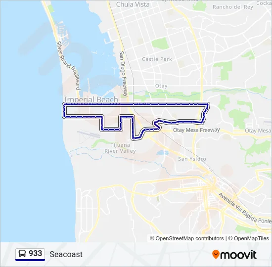 933 Bus Line Map