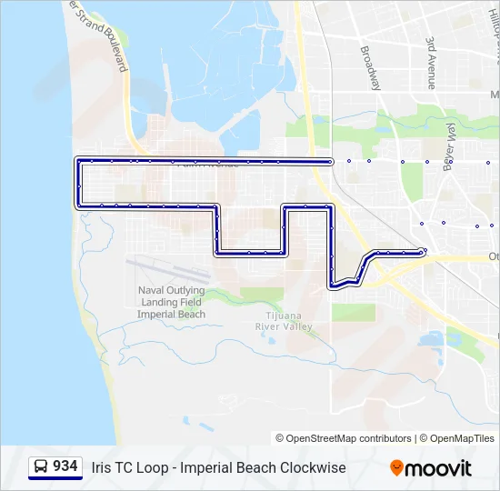 934 Bus Line Map
