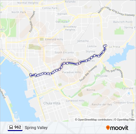 962 Bus Line Map