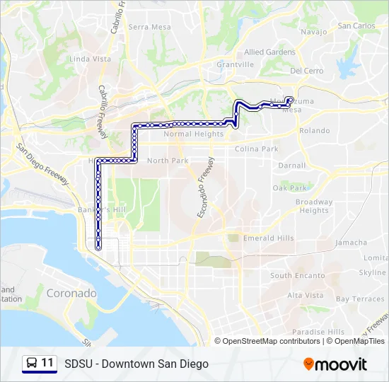 11 Bus Line Map