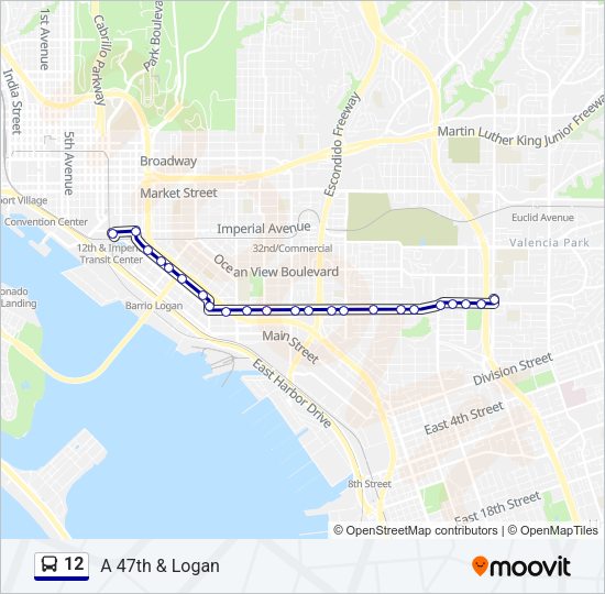 12 Bus Line Map