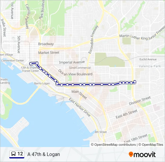 12 Bus Line Map