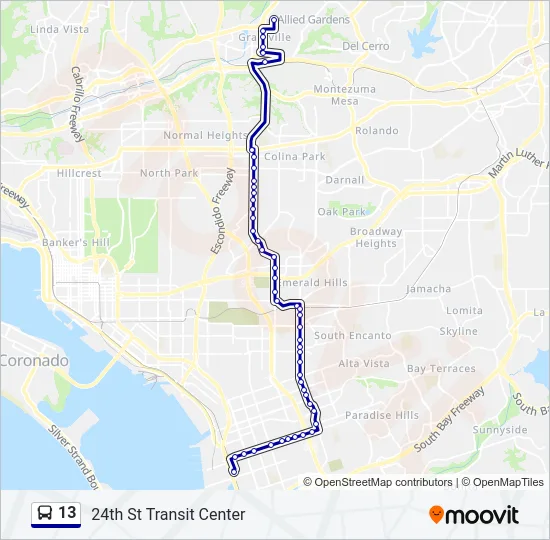 13 Bus Line Map