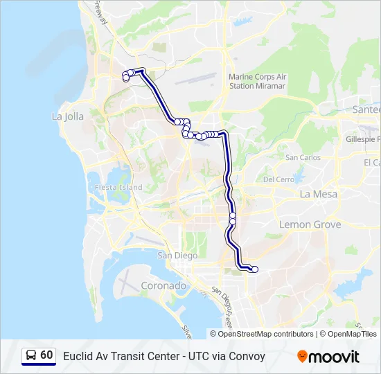 60 Bus Line Map