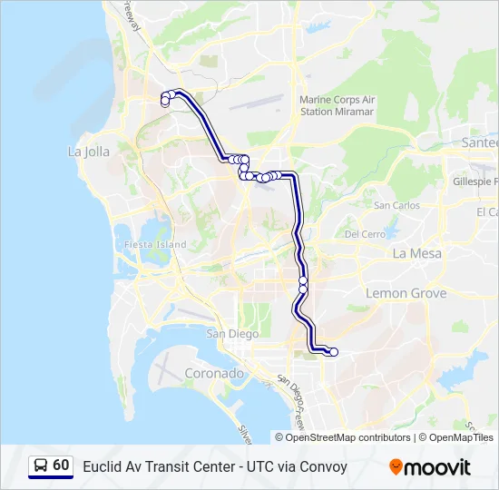 60 Bus Line Map