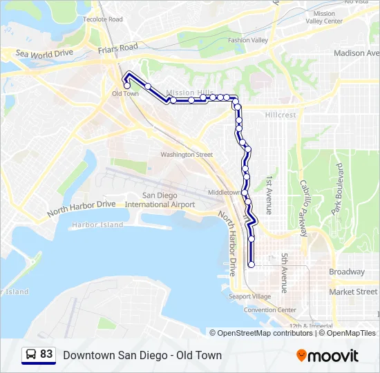 83 Bus Line Map