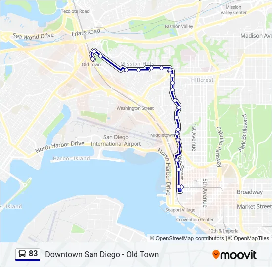 83 Bus Line Map