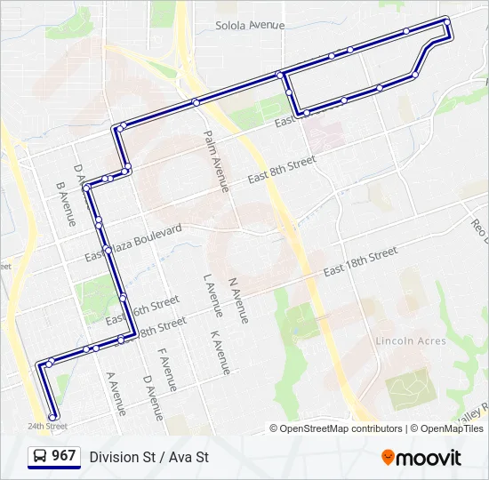 967 Bus Line Map