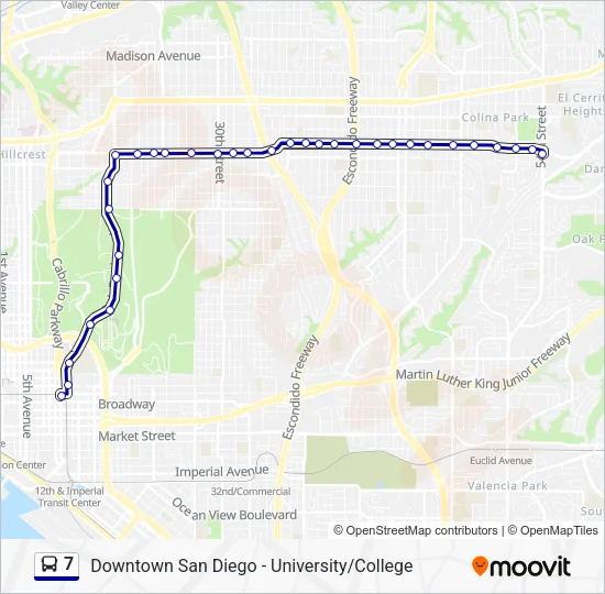 7 Bus Line Map
