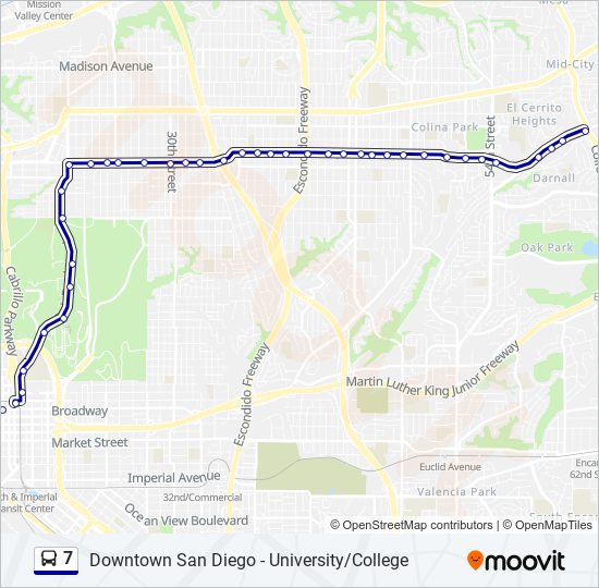 7 bus Line Map