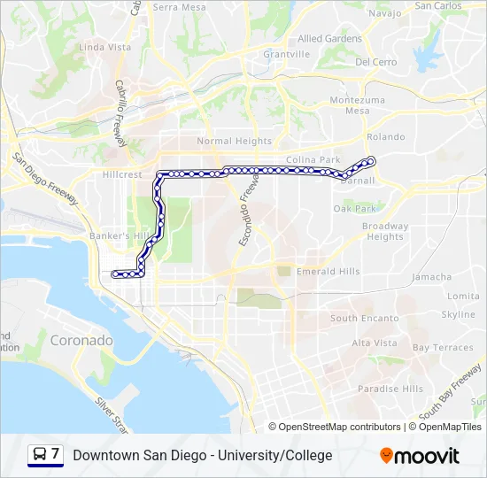 7 Bus Line Map