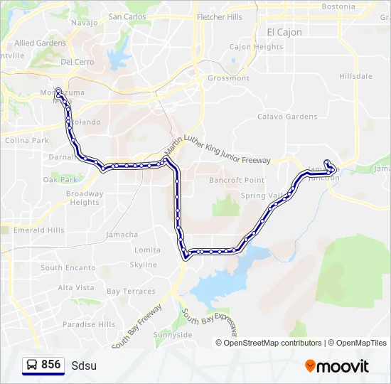 856 Bus Line Map