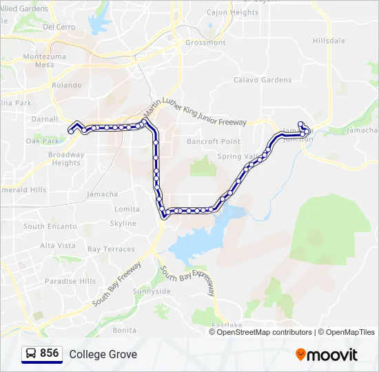 856 Bus Line Map