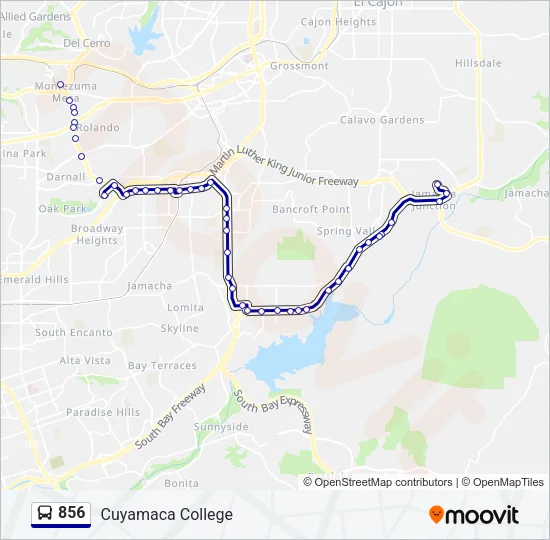 856 Bus Line Map