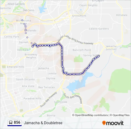856 Bus Line Map