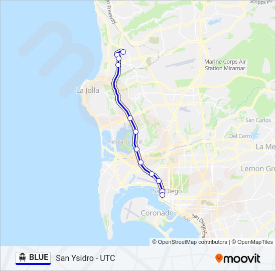 BLUE cable car Line Map