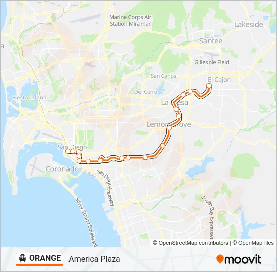 ORANGE Cable Car Line Map