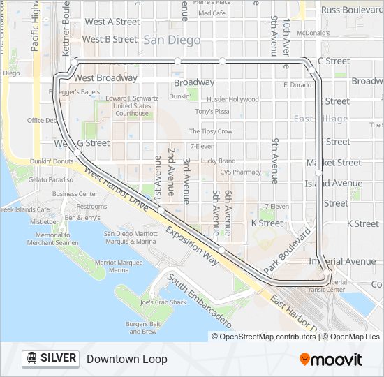 SILVER cable car Line Map