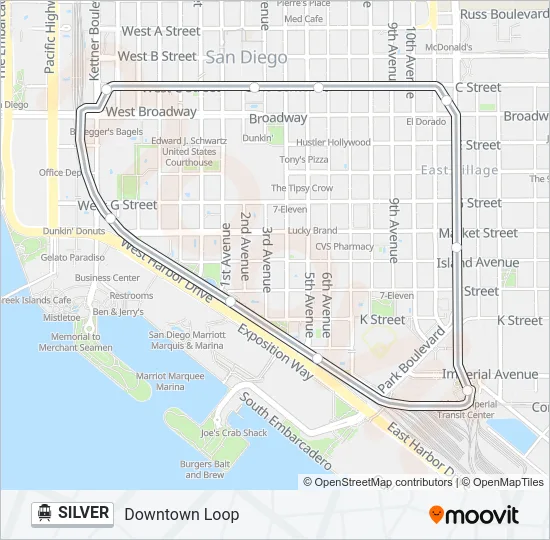 SILVER Cable Car Line Map
