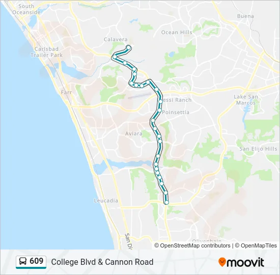 609 Bus Line Map