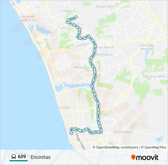 609 Bus Line Map