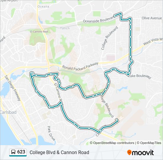 623 Bus Line Map