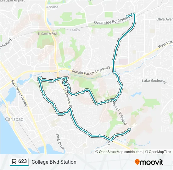 623 Bus Line Map