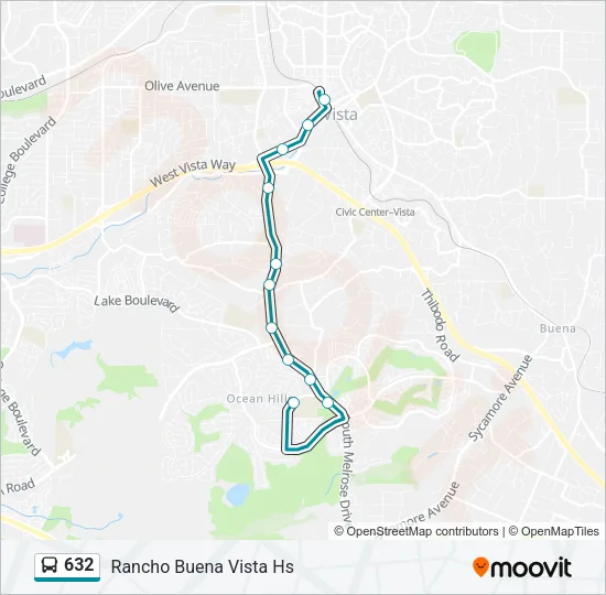 632 Bus Line Map
