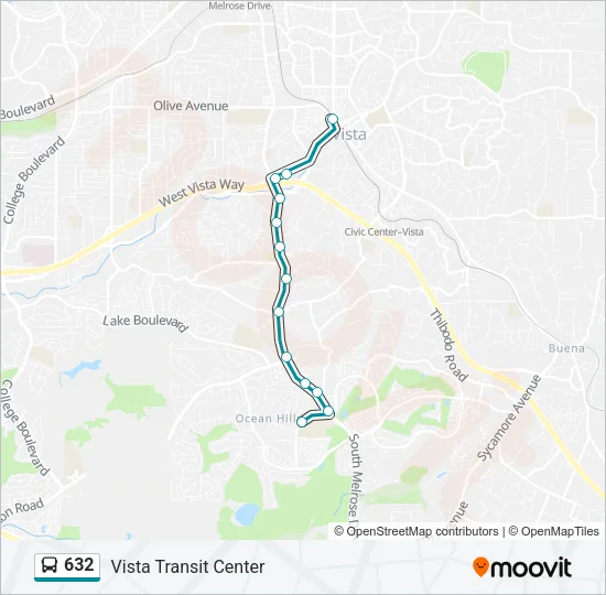 632 Bus Line Map