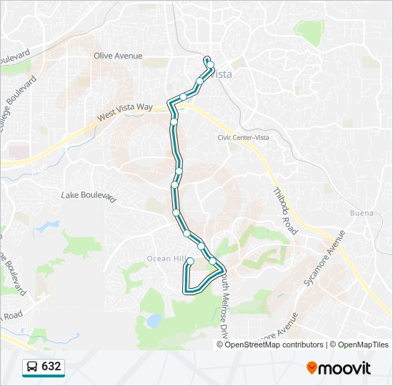 632 bus Line Map