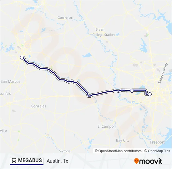MEGABUS Bus Line Map