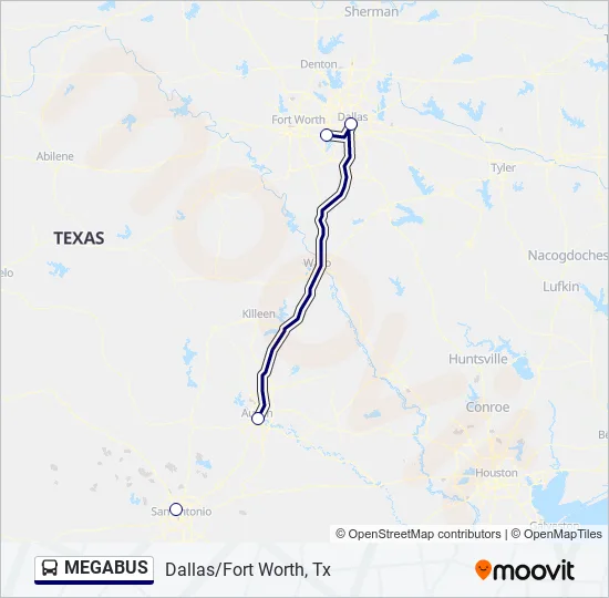 MEGABUS Bus Line Map