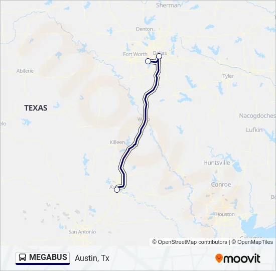 MEGABUS Bus Line Map