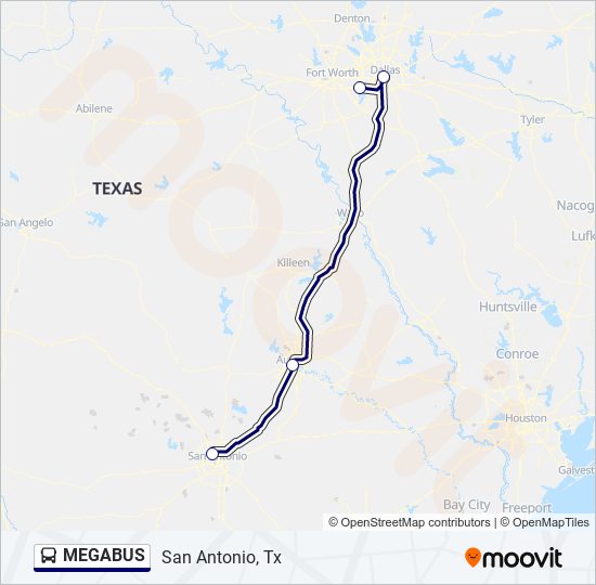 MEGABUS bus Line Map