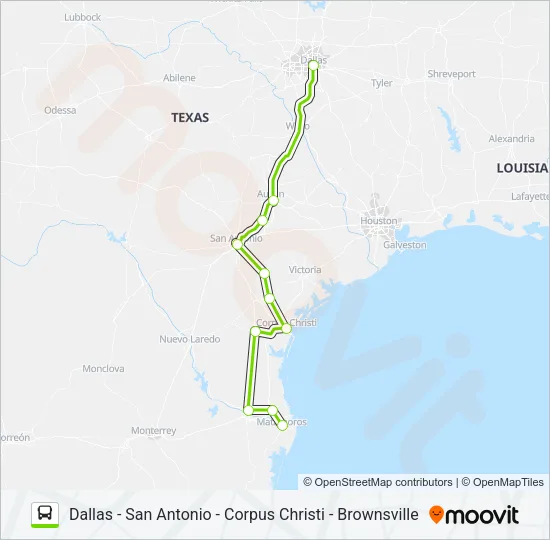 FLIXBUS US1164 Bus Line Map