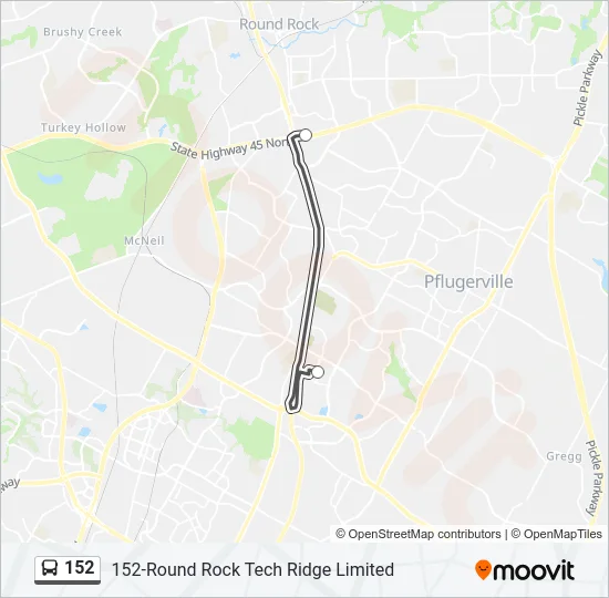 152 Bus Line Map