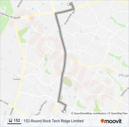 152 Bus Line Map