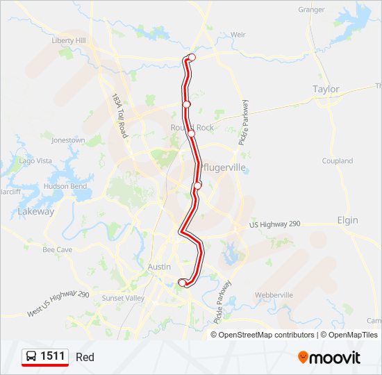 1511 bus Line Map