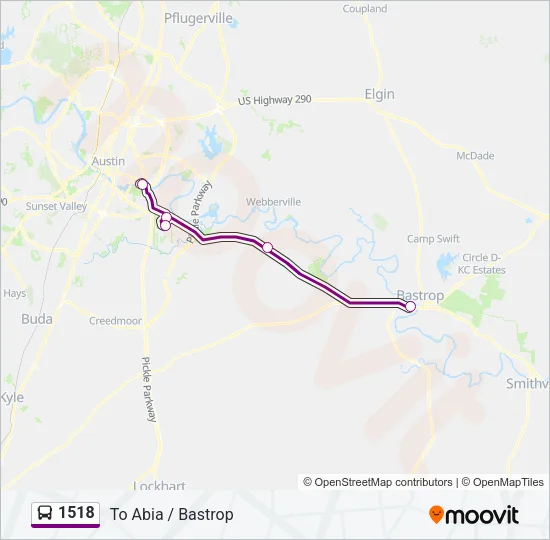 1518 Bus Line Map
