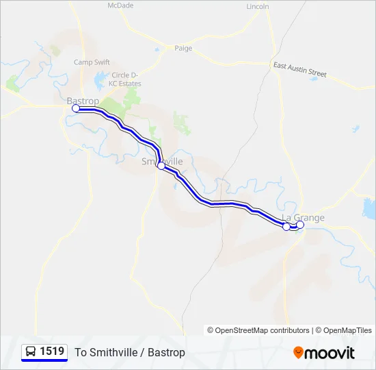1519 Bus Line Map