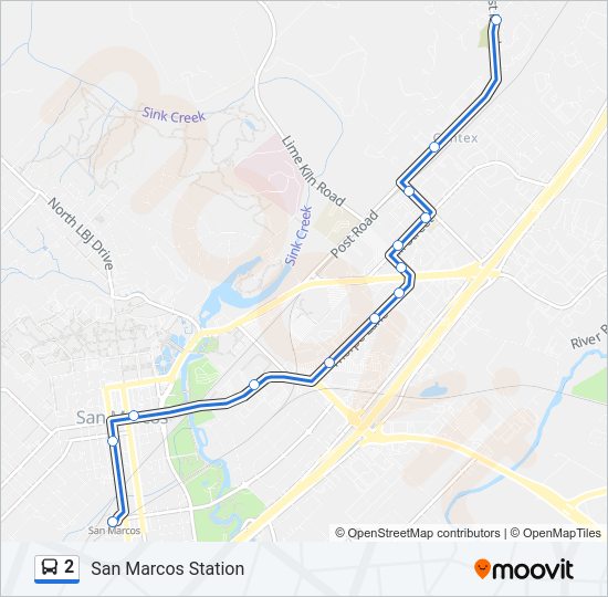 2 Bus Line Map